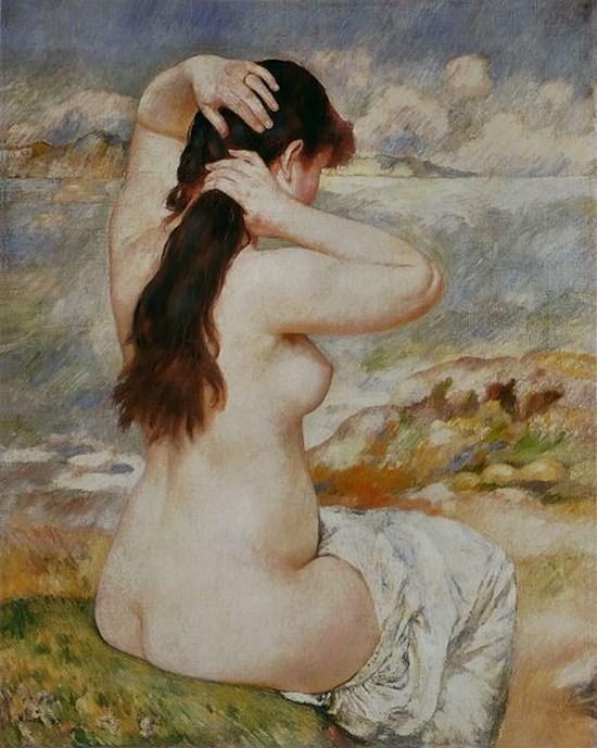 La Coiffure (Baigneuse arrangeant ses cheveux) - Auguste Renoir