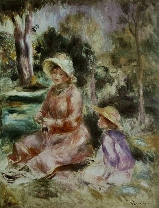 Madame Renoir et son fils Pierre - Auguste Renoir