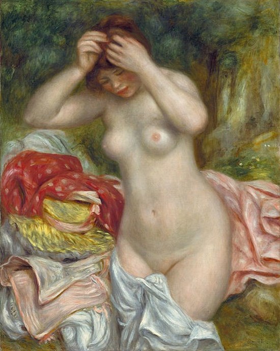 Baigneuse se coiffant - Auguste Renoir
