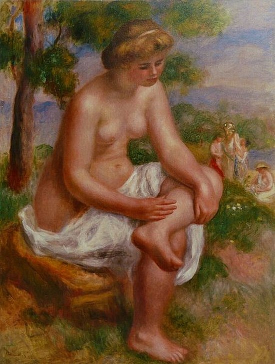 Baigneuse assise dans un paysage, dite Eurydice - Auguste Renoir
