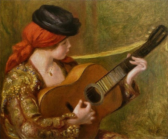 Jeune Espagnole jouant de la guitare - Auguste Renoir