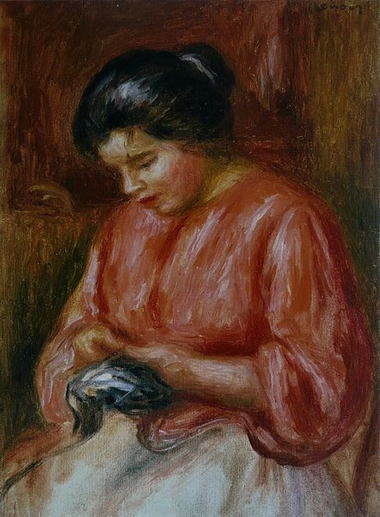 Jeune Fille en rouge - Auguste Renoir