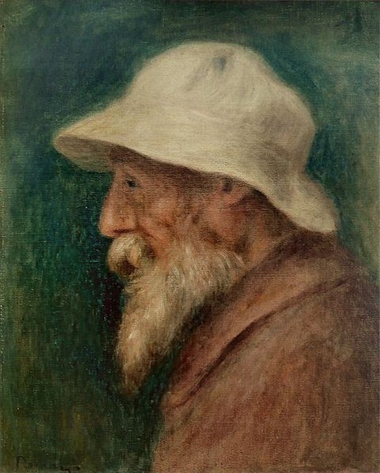 Autoportrait au chapeau blanc - Auguste Renoir