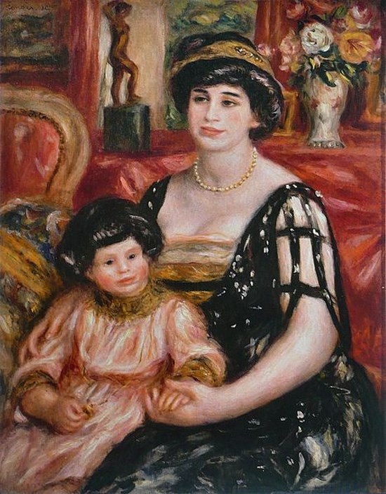 Madame Josse Bernheim-Jeune et son fils Henry - Auguste Renoir