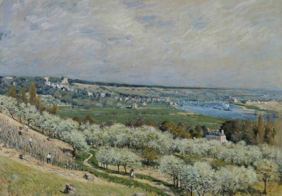 La Terrasse à Saint-Germain, Printemps - Alfred Sisley