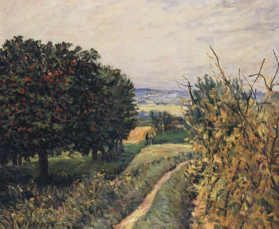 Le Long des Vignes, Louveciennes - Alfred Sisley
