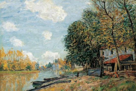 Moret, Les rives de la rivière Loing - Alfred Sisley