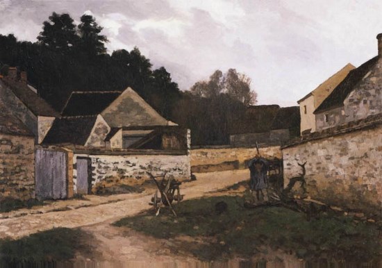 Rue de village à Marlotte - Alfred Sisley