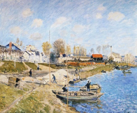 Sable sur le Quai, Port-Marly - Alfred Sisley