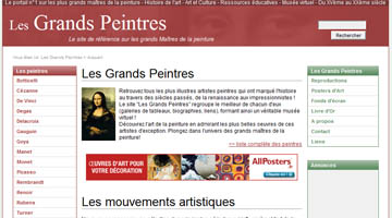 Site Web Grands Peintres