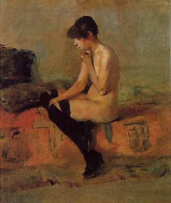 Femme assise sur un divan - Toulouse-Lautrec