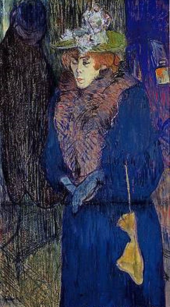 Jane Avril entrant au Moulin-Rouge - Toulouse-Lautrec