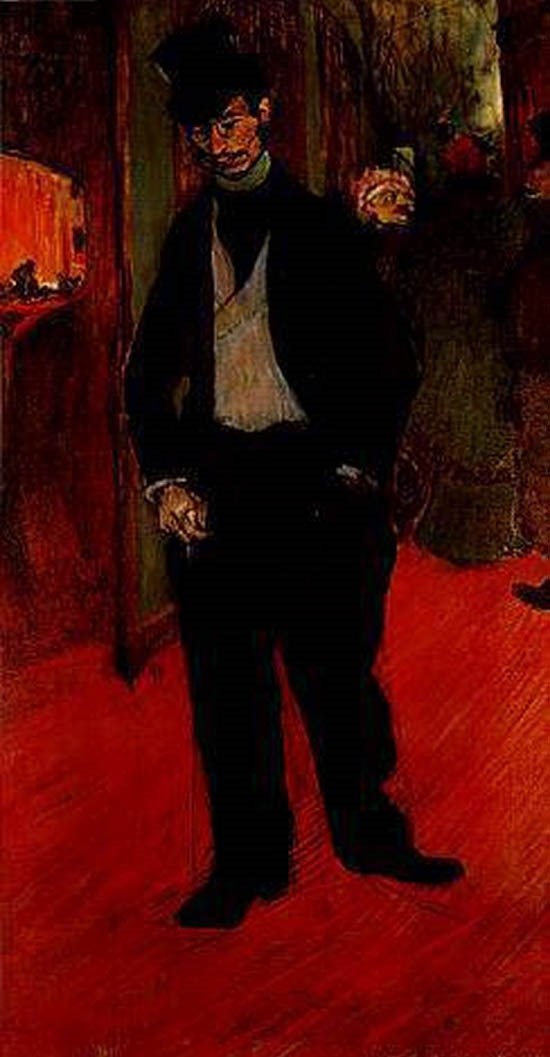 Le Docteur Tapié de Céleyran dans un couloir de théâtre - Toulouse-Lautrec