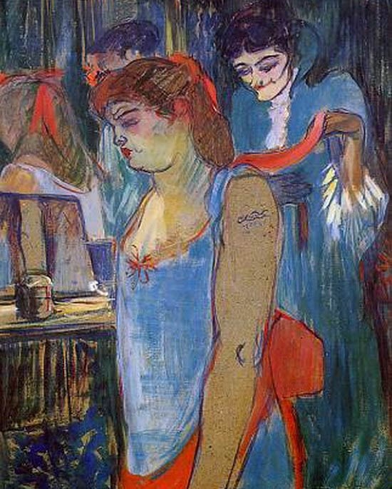 La Femme tatoué ou La Toilette - Toulouse-Lautrec
