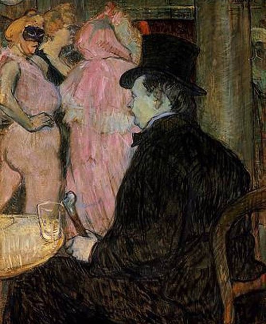 Maxime Dethomas au bal de l'Opéra - Toulouse-Lautrec