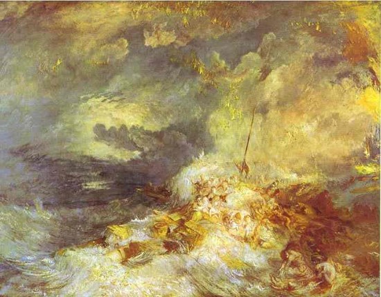 Feu en mer - William Turner
