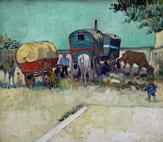 Les roulottes - Vincent Van Gogh