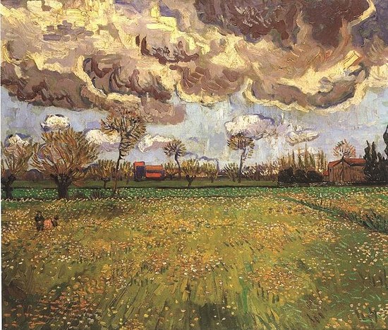Paysage sous un ciel orageux - Vincent Van Gogh