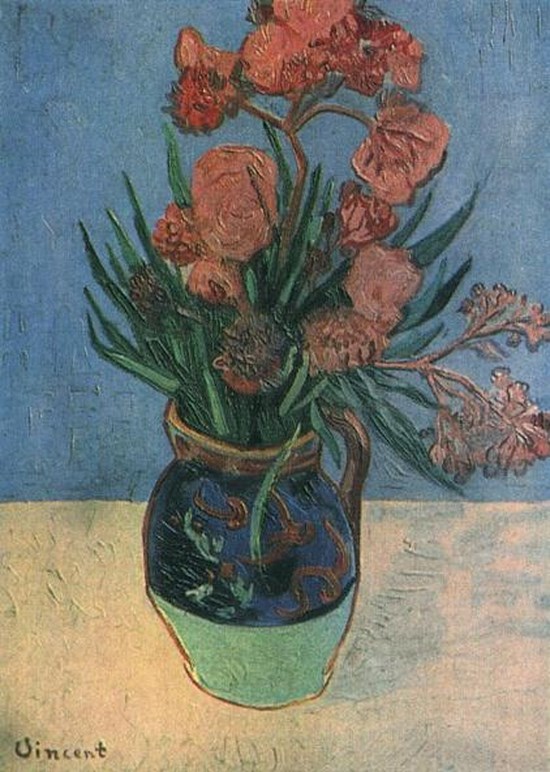 Vase avec des lauriers roses - Vincent Van Gogh