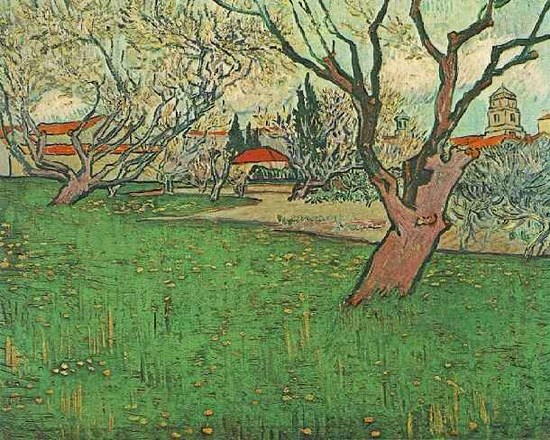Vue d'Arles avec arbres en fleurs - Vincent Van Gogh