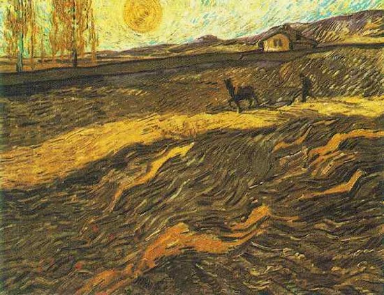 Champ et laboureur - Vincent Van Gogh