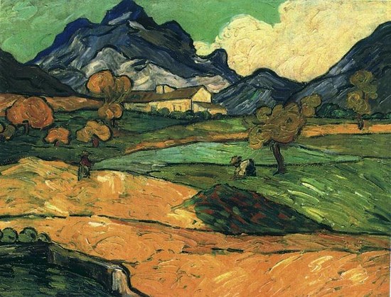 Le mont Gaussier avec le mas de Saint-Paul - Vincent Van Gogh
