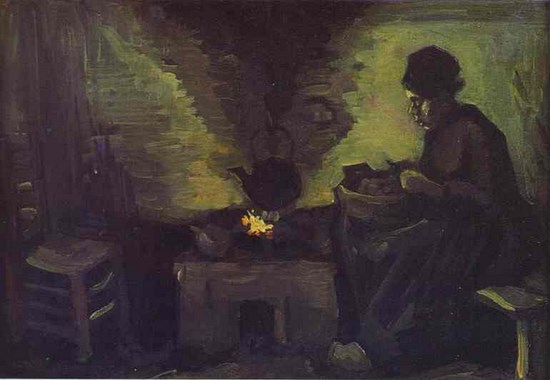 Fermière près de l'âtre - Vincent Van Gogh