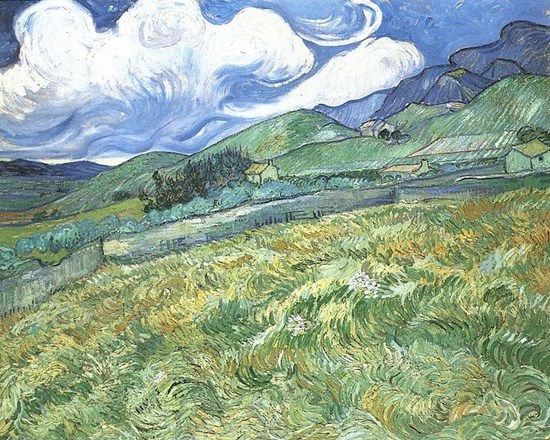 Paysage montagneux derrière l'hôpital de Saint-Paul - Vincent Van Gogh