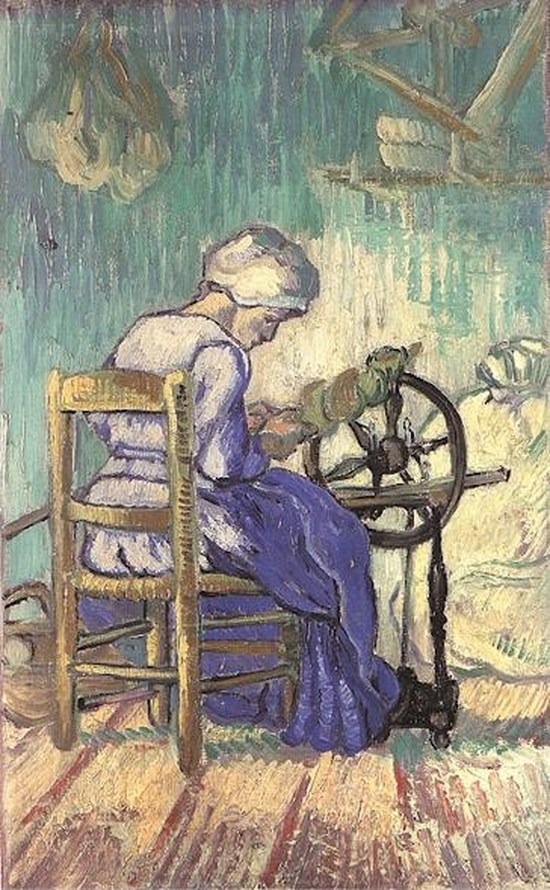 Paysanne au rouet à filer - Vincent Van Gogh