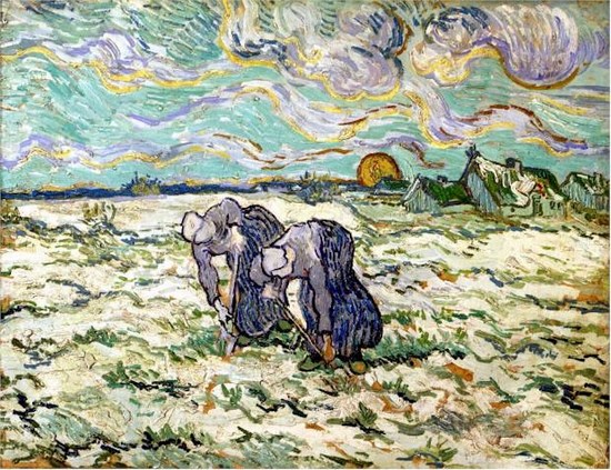 Deux paysannes binant - Vincent Van Gogh