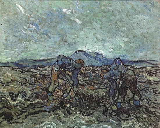Paysans récoltant des patates - Vincent Van Gogh