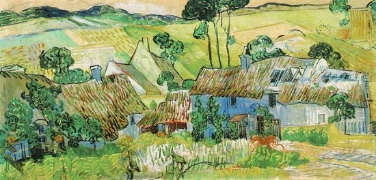 Hameau sur une colline - Vincent Van Gogh