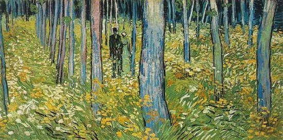 Sous-bois avec deux personnages - Vincent Van Gogh