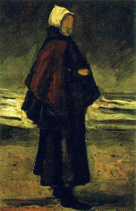 Femme de pêcheur sur la plage - Vincent Van Gogh