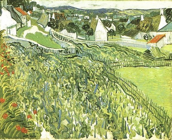 Vignes avec vue sur Auvers - Vincent Van Gogh