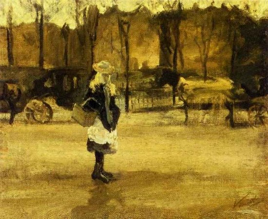 Fille dans la rue - Vincent Van Gogh