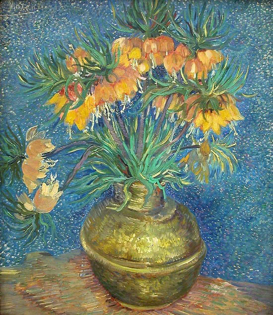 Frétillaires couronne impériale dans un vase en cuivre - Vincent Van Gogh