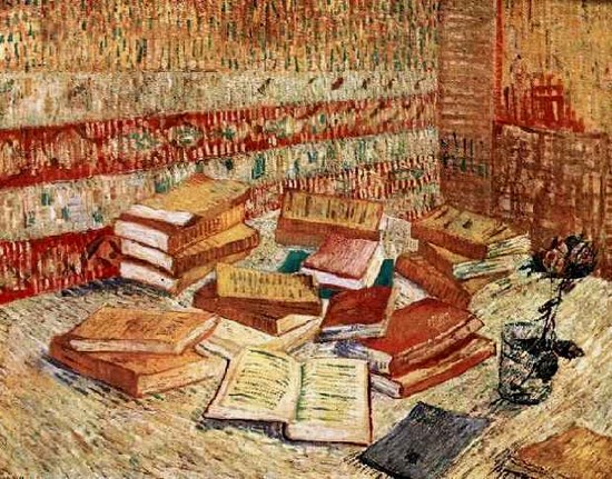 Nature morte aux livres et à la rose - Vincent Van Gogh