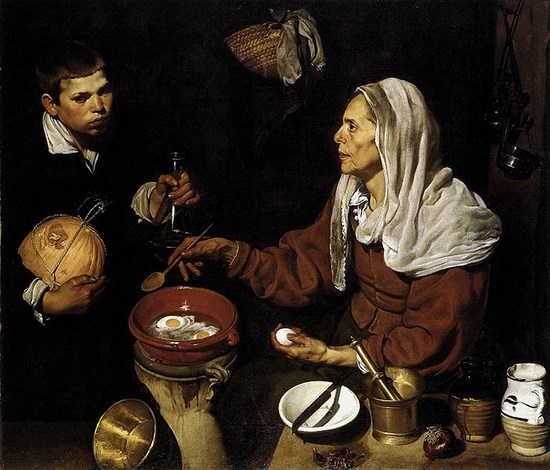 Vieille faisant frire des oeufs - Diego Vélasquez