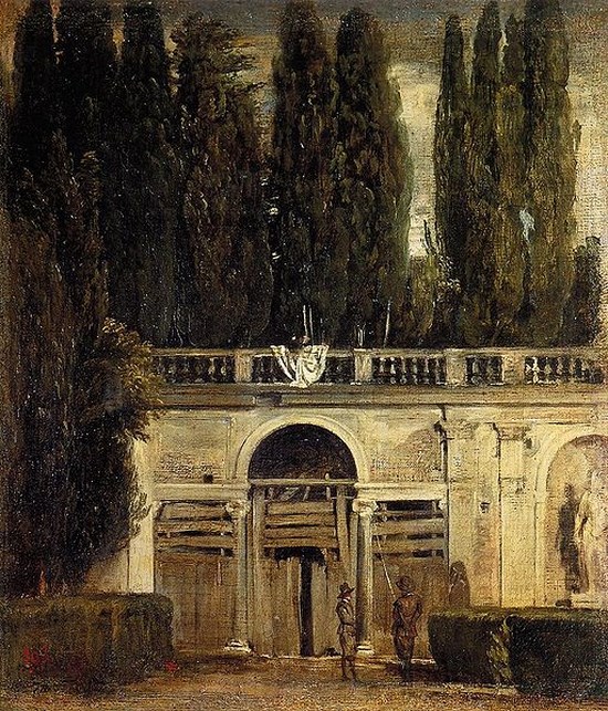 Vue du jardin de la villa Médicis à Rome (Entrée de la grotte) - Diego Vélasquez