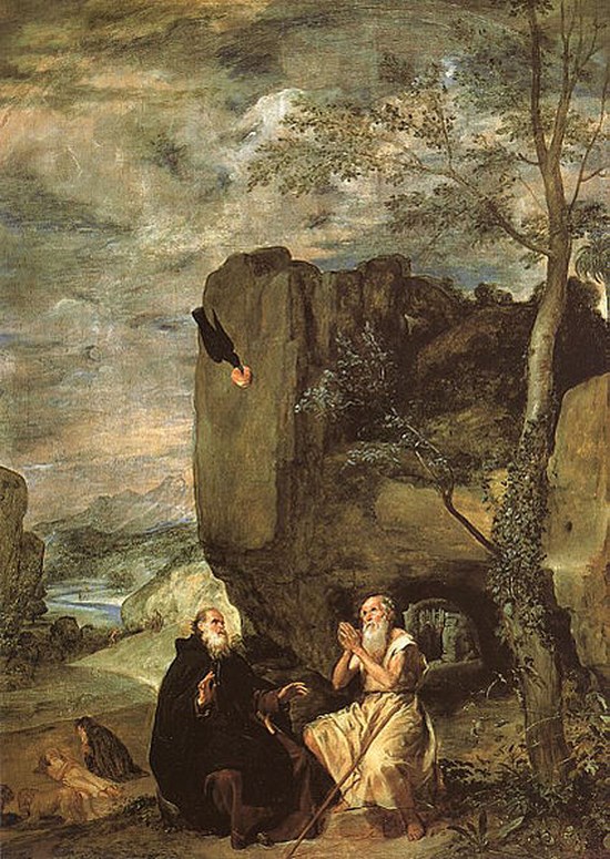 Saint Antoine Abbé et Saint Paul, premier ermite - Diego Vélasquez