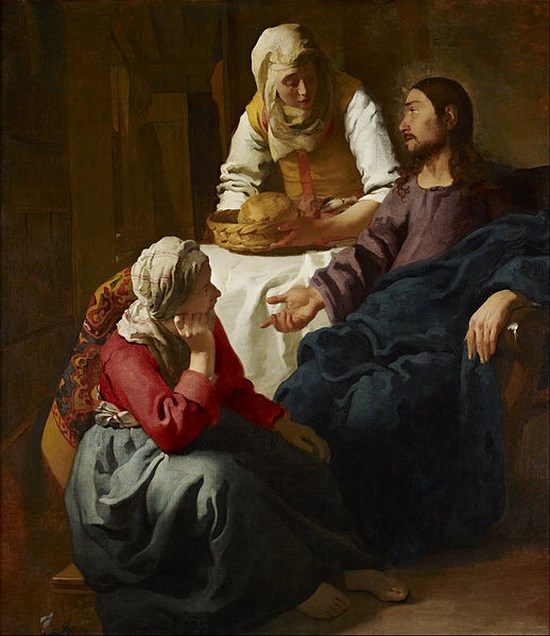 Le christ dans la maison de Marthe et Marie - Johannes Vermeer