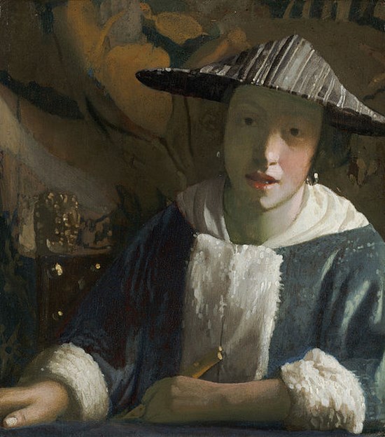 La jeune fille à la flûte - Johannes Vermeer