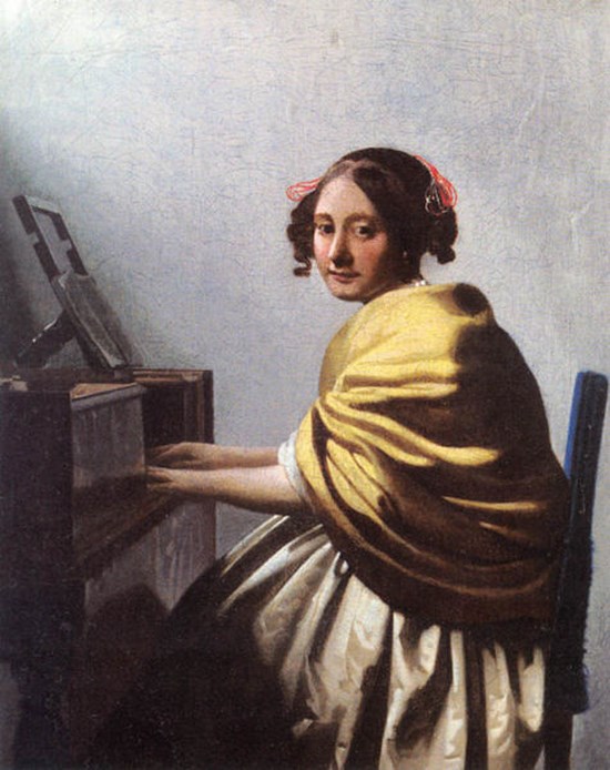 Une jeune femme assise au virginal - Johannes Vermeer