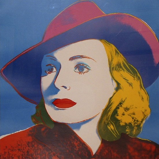 Ingrid Bergman with hat - Andy Warhol